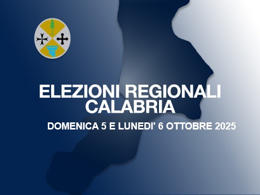 Elezione del Presidente della Giunta regionale e del Consiglio regionale della Calabria di domenica 5 e lunedi’ 6 ottobre 2025 convocazione dei comizi elettorali